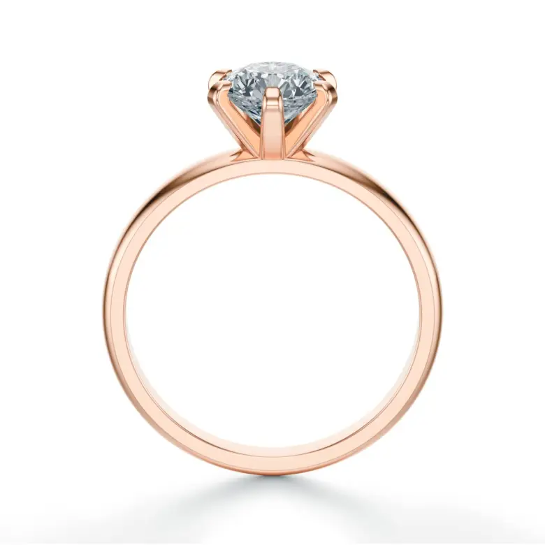 Pierścionek z dużym diamentem różowe złoto SBPZ_029 Pierścionek z dużym diamentem różowe złoto SBPZ_029